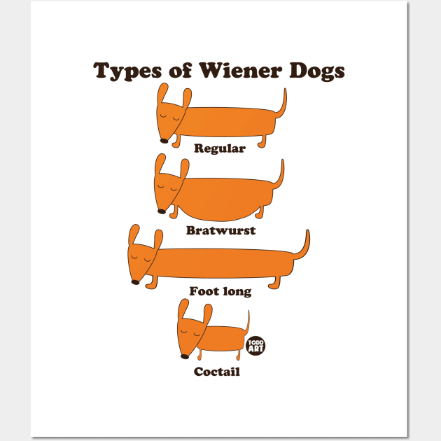 TYPES WIENERS Wall Art by toddgoldmanart